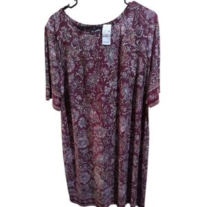 Roz & Ali Maroon Paisley Tunic